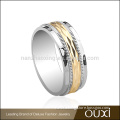 OUXI wholesale new arrival gold filled simple stainless steel man ring